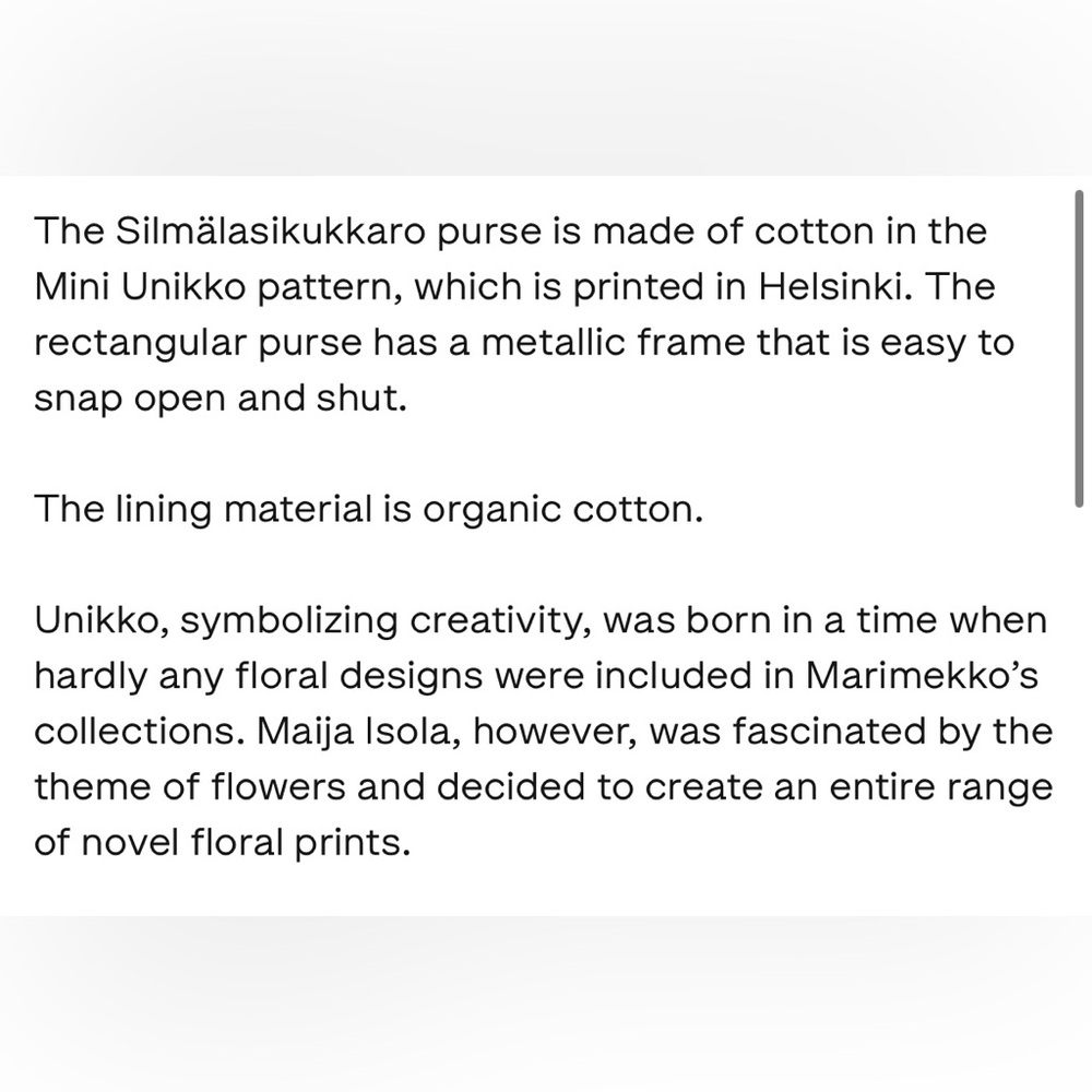 Marimekko Mini Unikko Purse - Picture 3 of 4